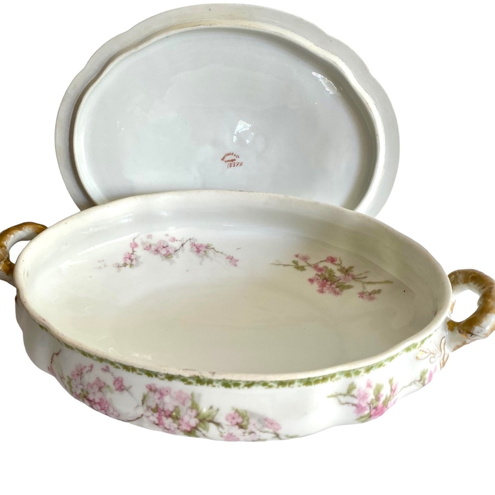 Haviland Limoges Porcelain Schleiger 10" Covered Casserole 1930s France